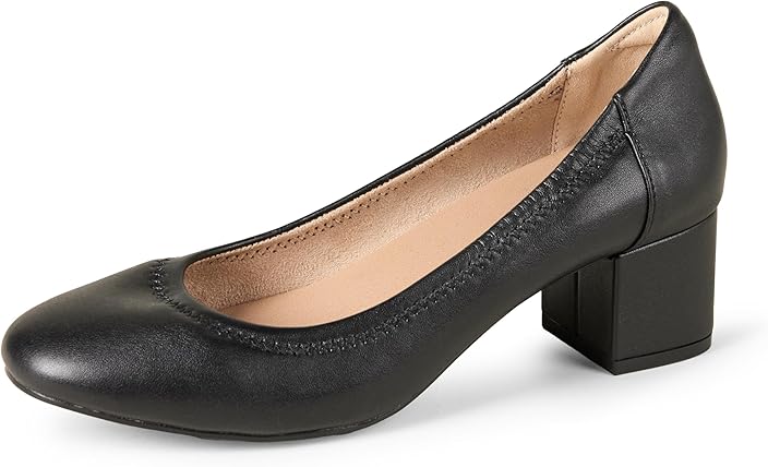 Women's Ballet Pump with Block Heel