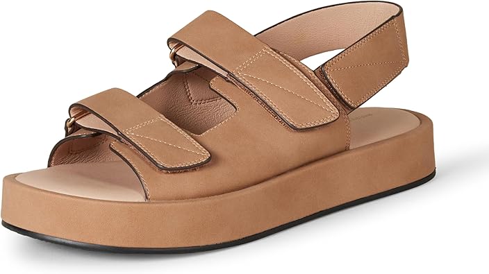 Women's Adjustable Triple Strap Flat Platform Sandals