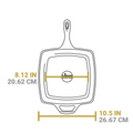 10.5 Inch Square Cast Iron Grill Pan