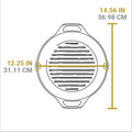 Dual Handle Cast Iron Grill Pan